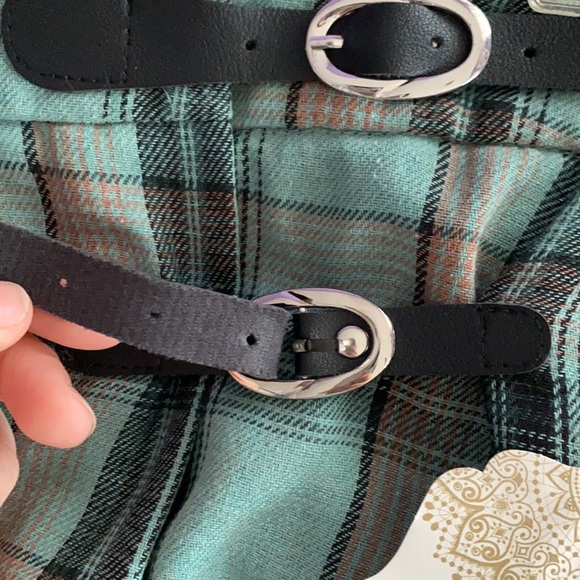 NWT Altar’d State Plaid Buckle Skirt - Picture 6 of 10